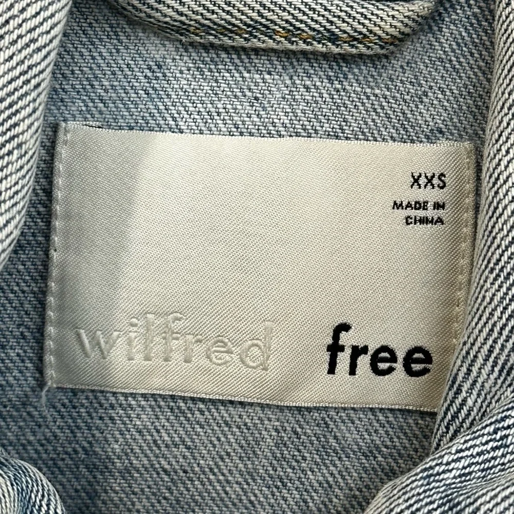 Wilfred Free Acid Wash Trucker Style Denim Jacket XXS Like New